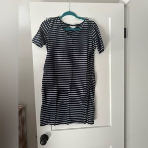 Navy and White Maternity Dress
